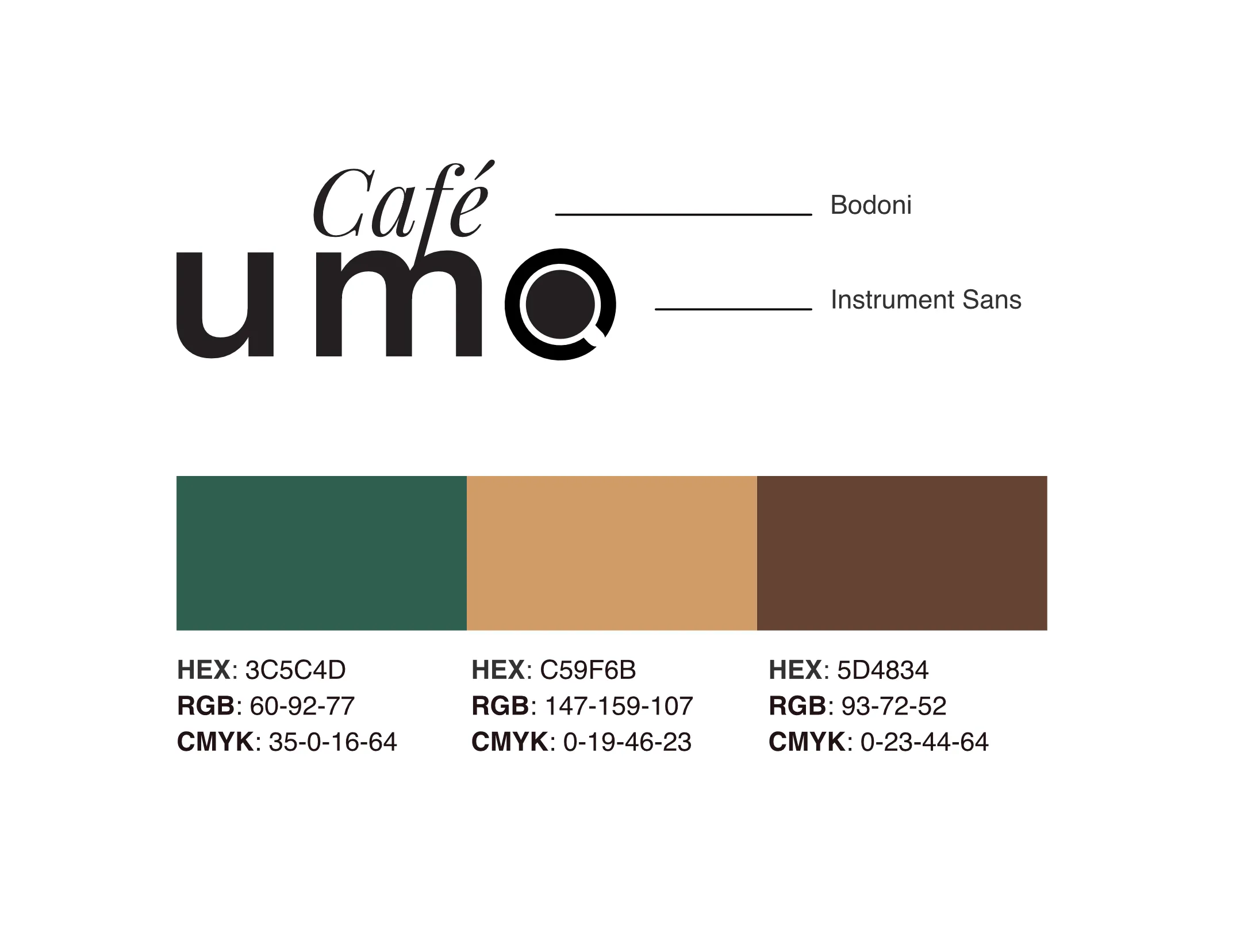 Tipografía y color de Café UMO